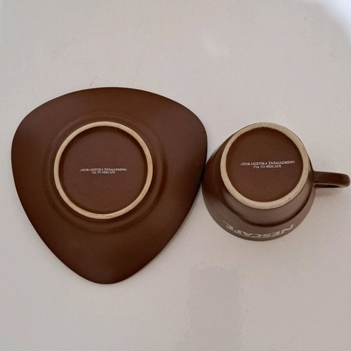 Nescafe collectible ceramic cup and saucer set like new
