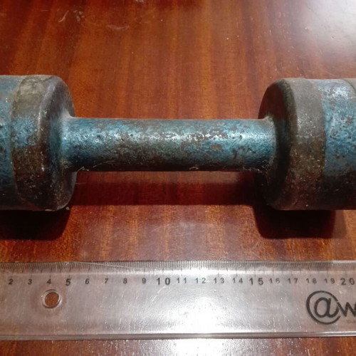 Gym dumbbell used from the 1950s