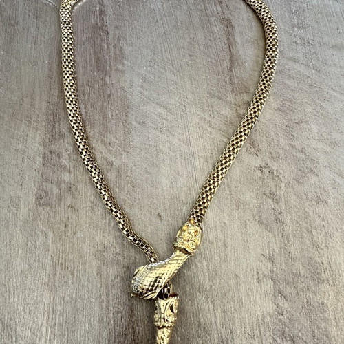 Gold metal necklace Roberto Gavalli design like new
