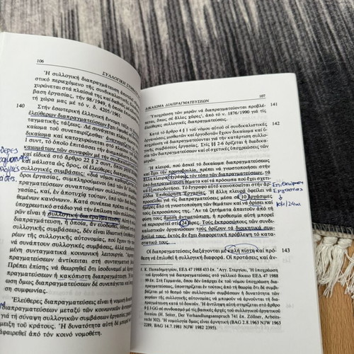 Collective Labor Law book used, with notes