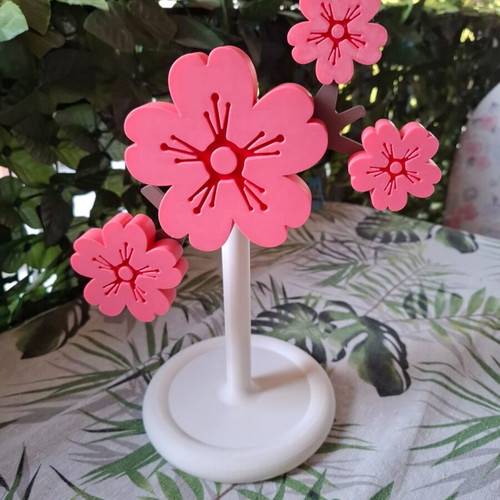 Cherry Blossom headphone stand new with pink floral design