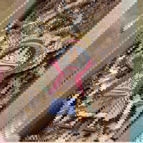 Luffy custom μπρελόκ καινούργιο, πολύχρωμο, ξύλινο