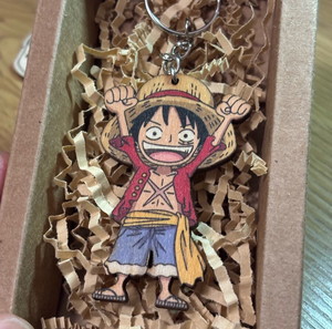 Luffy custom μπρελόκ καινούργιο, πολύχρωμο, ξύλινο