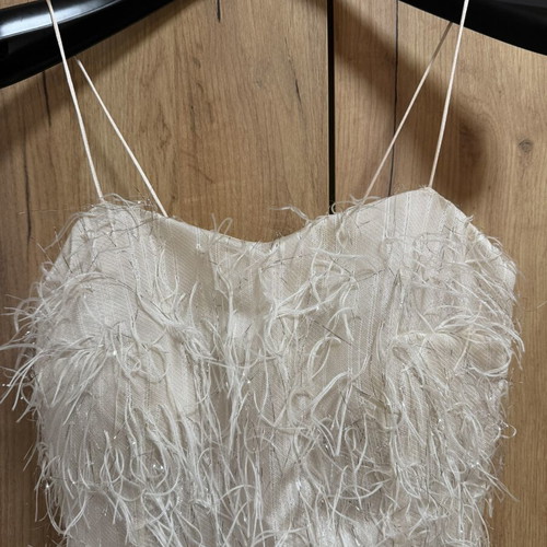 Mix & Match cream short dress with silver details