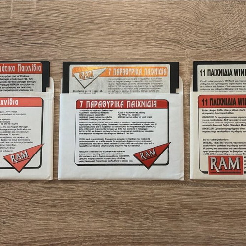 RAM magazine floppy disks set of 3 used, Windows 3.1 games