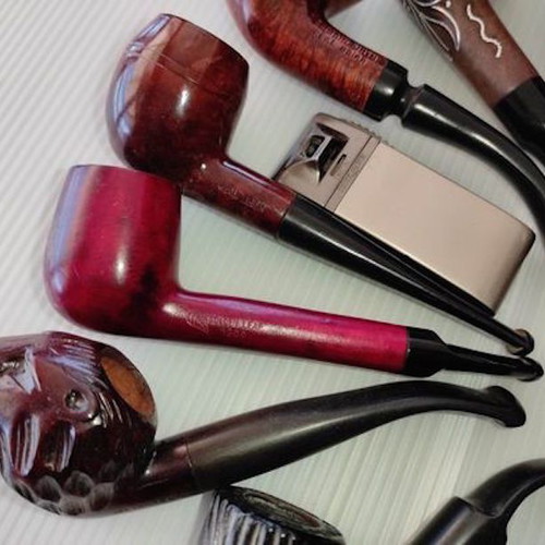 Tobacco pipes used, collection of 11 pieces