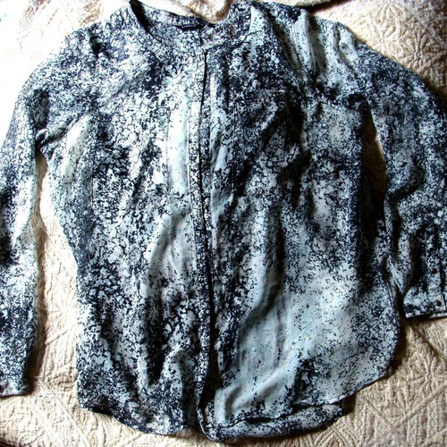 Silk shirt with long sleeves Lindex new, size M, gray and black