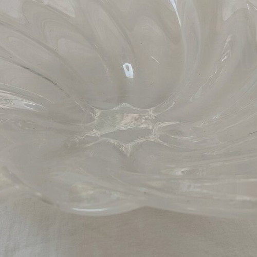 Glass decorative platter new, height 5cm, diameter 22cm