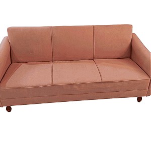 Καναπές τριθέσιος ροζ 78x191x73