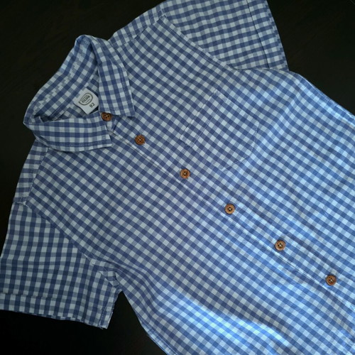 Cool Club Kids' Shirt New Blue Gingham Size 92