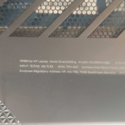 HP Omen 15-DC i7-8750H GTX 1060 gaming laptop used, defective board and cracked screen
