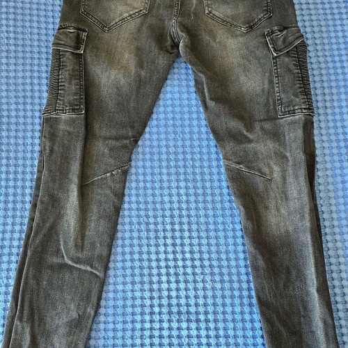 Cargo jeans pants, size Large, black