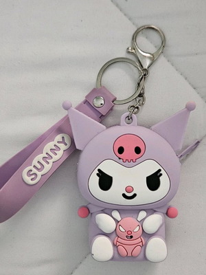 Kuromi keychain wallet like new, purple