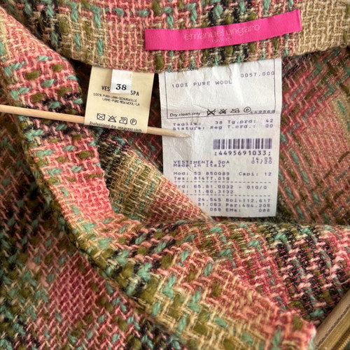 Maxi skirt Emanuel Ungaro like new, wool plaid pattern