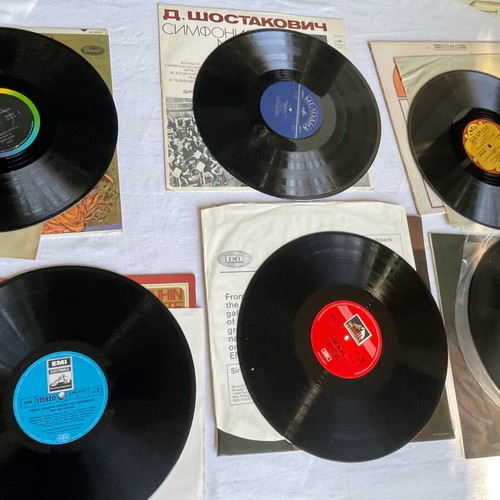 Set of 6 vinyl records by great composers used, classical