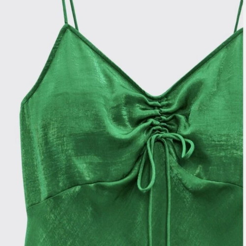 Zara satin lingerie dress green size M