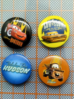Set of 4 Disney/Pixar "CARS" pins new, multicolored