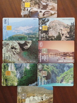 Greek phone cards, pack of 32, 1996