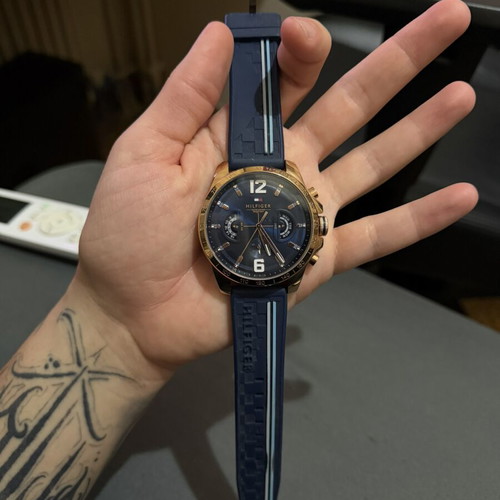 Tommy Hilfiger 1791474 wristwatch blue rosegold