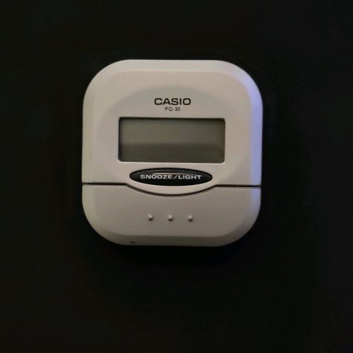 Vintage Casio PQ-30 portable alarm clock used, digital