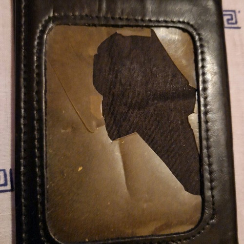 Collector's cap and police wallet used, pack from 60-70s