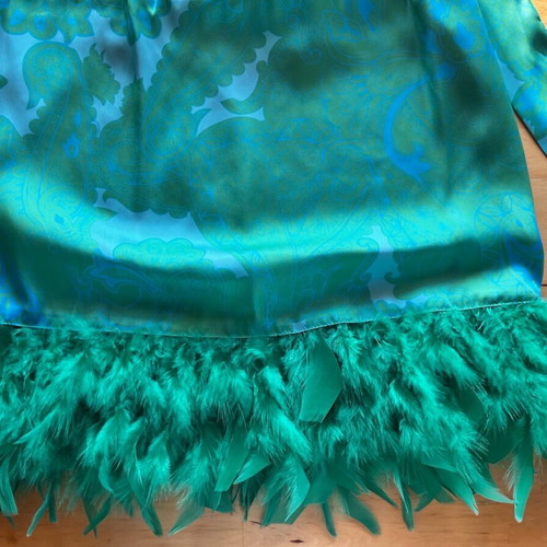 Halter-neck top Lynne like new with feathers, size S