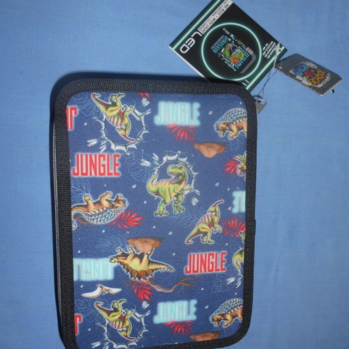 Jungle Dinosaur school pencil case new with light-up eye