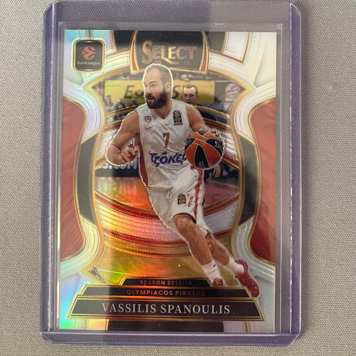 Vassilis Spanoulis 2025-26 Panini Select Euroleague #38 Concourse Silver Olympiacos card