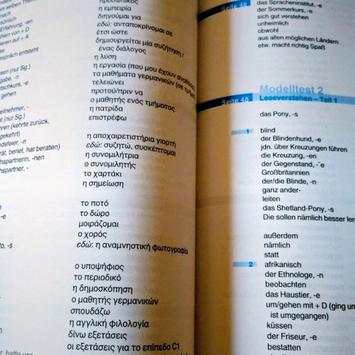 German vocabulary book in like new condition