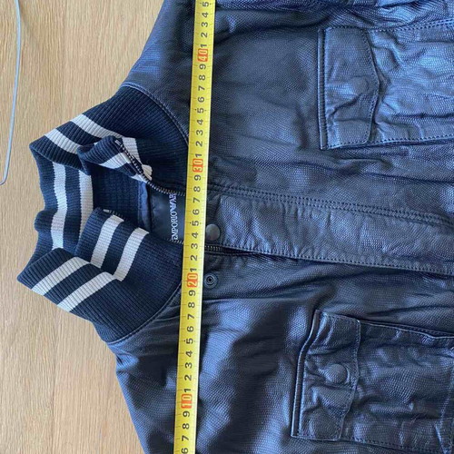 Emporio Armani leather jacket like new, size XL, black