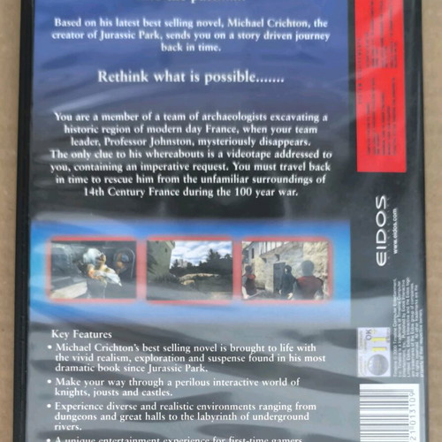 Michael Crichton Timeline PC CD-ROM like new, DVD case