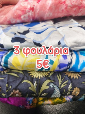 Spring scarves like new, pack of 3, multicolored