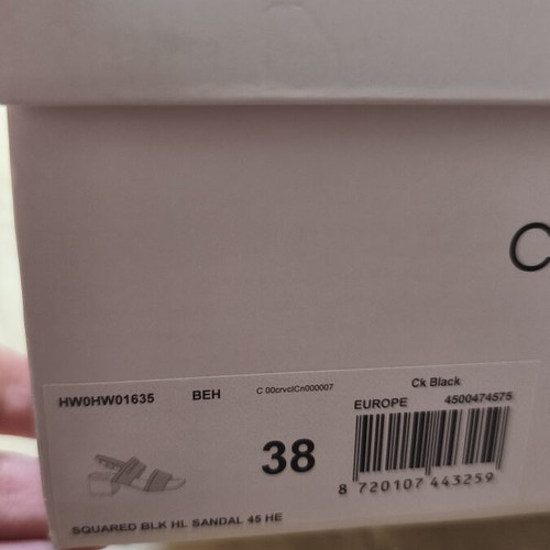 Calvin Klein sandals, black, size 38, low comfortable heel