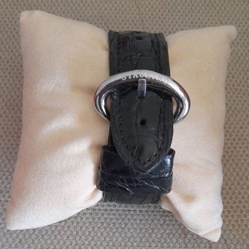 Roberto Cavalli wristwatch with fur leather strap and authentic Staurino XL new
