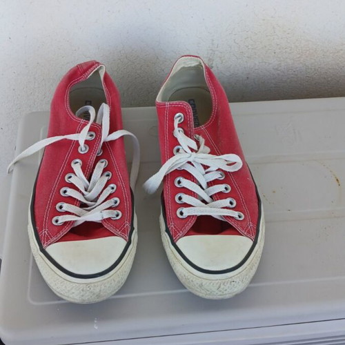 Converse All Star shoes like new, size 42, white and red