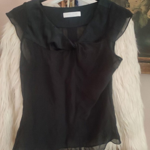 Guess by Marciano Los Angeles silk blouse like new, black, XS-S