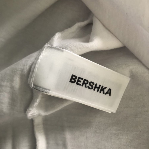 Bershka men's white crop T-shirt size M new