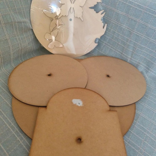 MDF watch bases set, 5 pieces, beige
