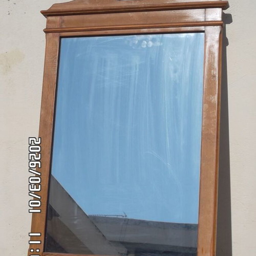 Mirror with wooden frame antique used