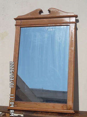 Mirror with wooden frame antique used