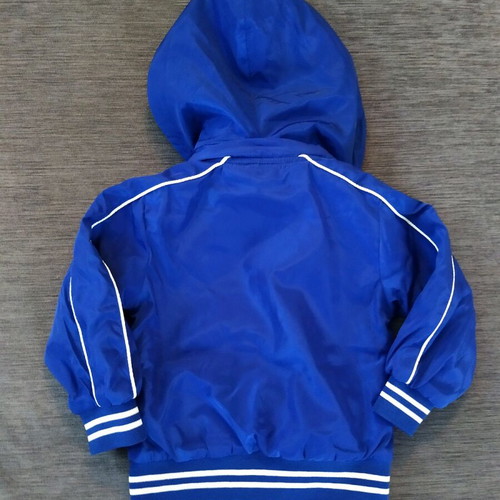 Children's jacket 2-3 years like new, fleece lined, white and blue