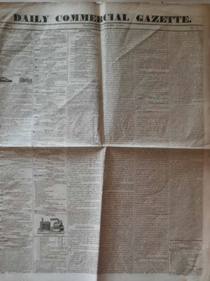 Daily Commercial Gazette newspaper original, like new, 1830 Boston edition