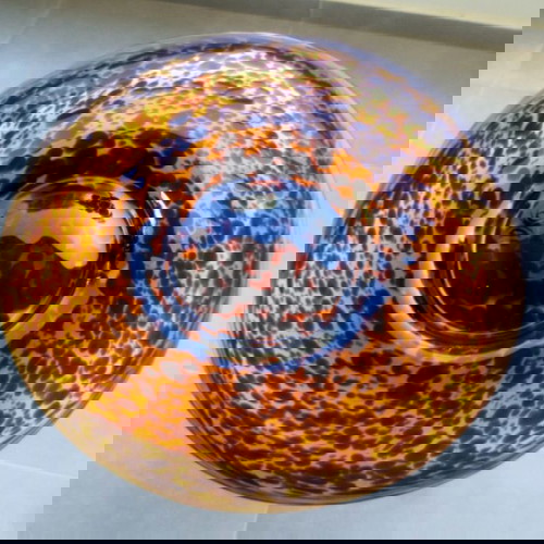 Διακοσμητικό γυάλινο πιάτο ταρταρούγκα καινούργιο από ιταλικό εργοστάσιο