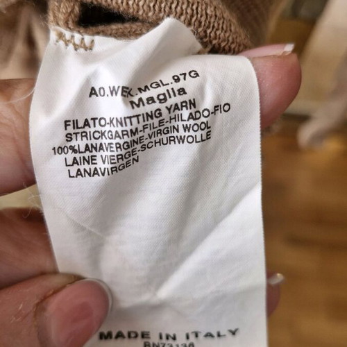 Max Mara sweater new, 100% virgin wool, beige, size XS
