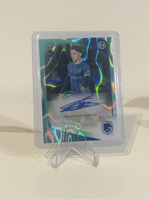 2025-26 Topps Chrome Rookie Auto Aqua Konstantinos Karetsas mint