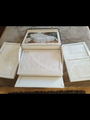 Desireè bridal set new, cotton with satin and passementerie