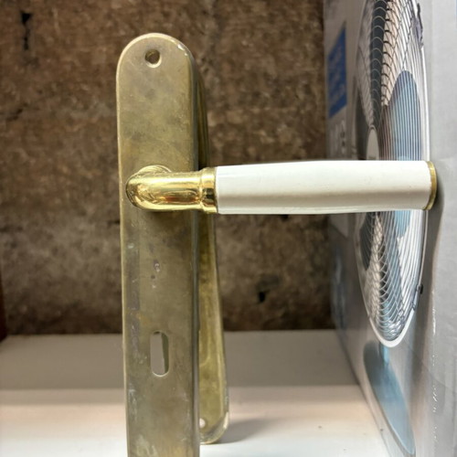 Door handles with plate used, set of 5 for interior doors