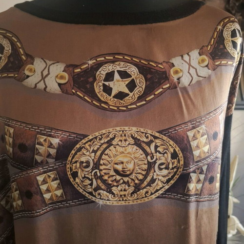 Anna Rachele used silk wool mini dress or blouse multicolor size M