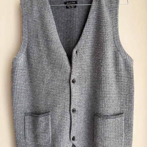 Massimo Dutti wool cashmere vest size M like new gray