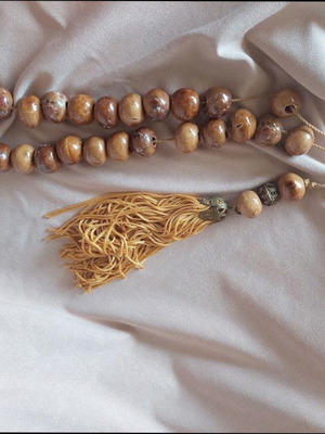 Large decorative komboloi 51 cm with ceramic beads and tassel